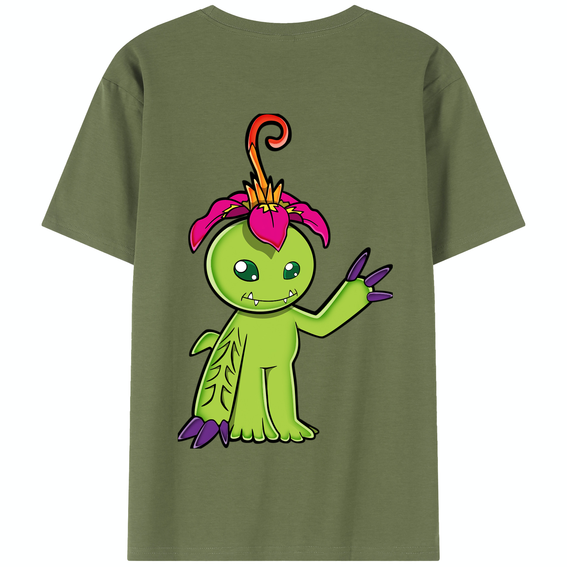 （画像用） Digimon デジタルモンスター/デジモン 綿100％半袖Tシャツ（背面プリント）